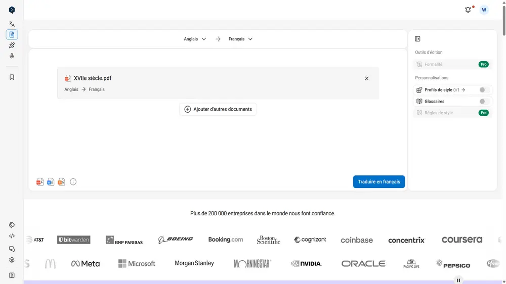 Comment traduire un document avec DeepL