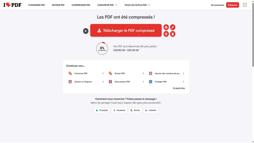 Comment compresser un PDF avec iLovePDF 3