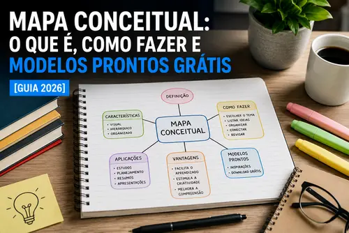  Mapa Conceitual: O Que É, Como Fazer e Modelos Prontos Grátis [Guia 2026]
