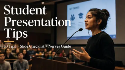 Student Presentation Tips: 10 Tips + Slide Checklist + Nerves Guide