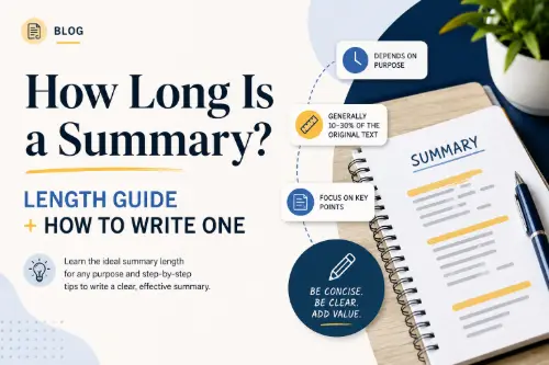 How Long Is a Summary? Length Guide + How to Write One