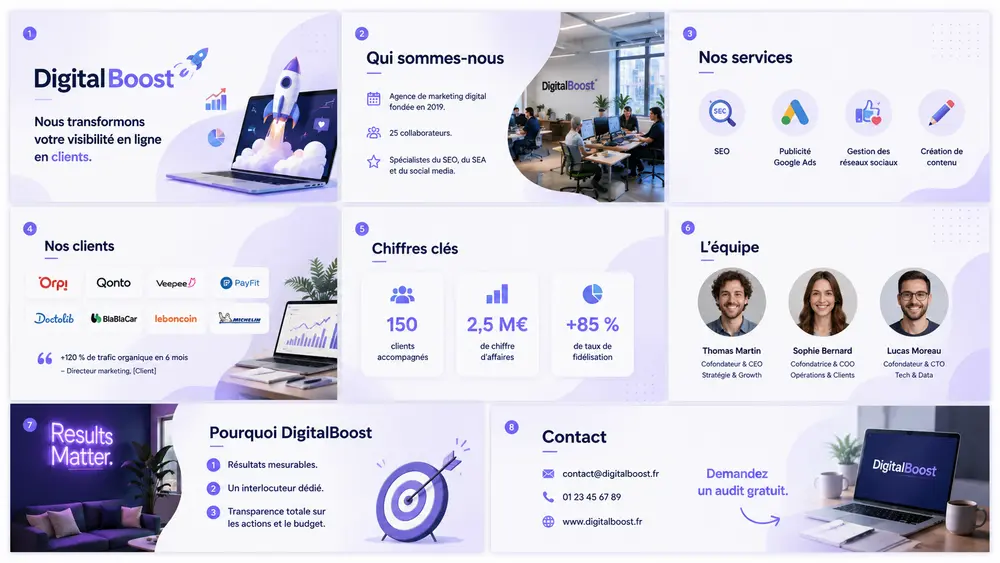 Exemple de présentation d'entreprise (PowerPoint)