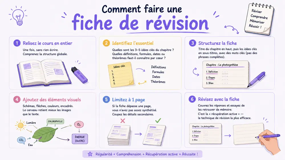 Comment faire une fiche de révision (méthode)