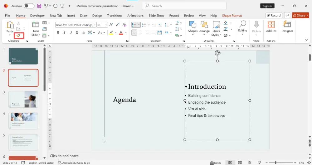 How to Use Format Painter in PowerPoint