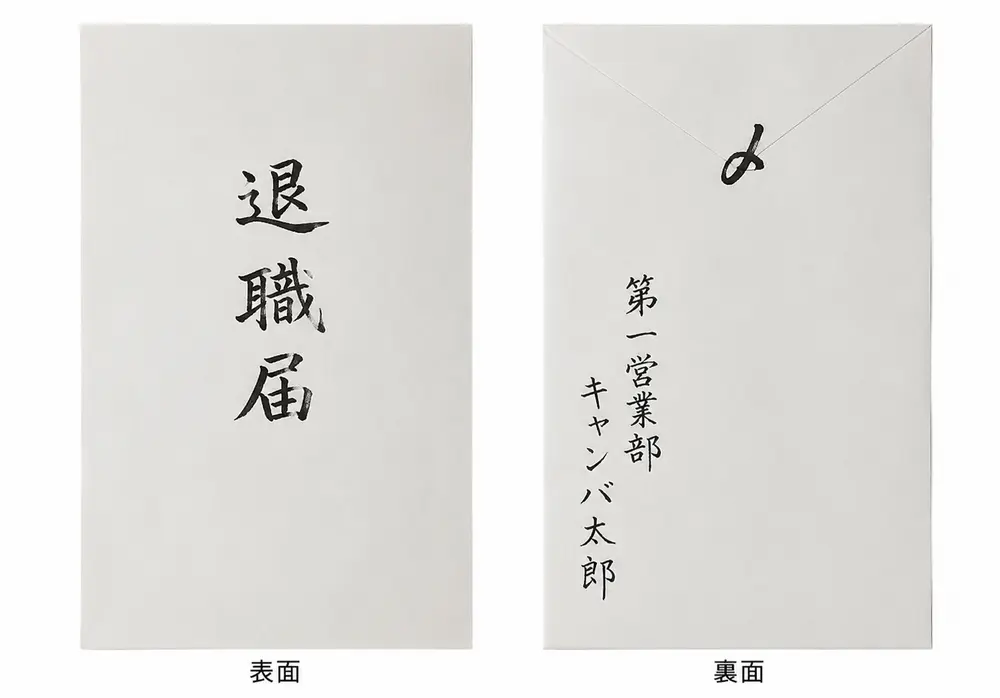退職届の表と裏