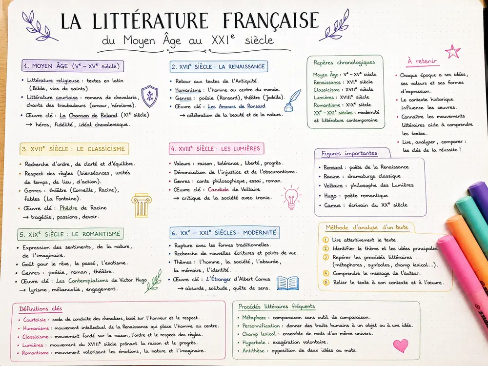 faire une fiche de révision efficace