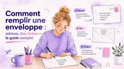 Comment remplir une enveloppe : adresse, dos, timbre — le guide complet