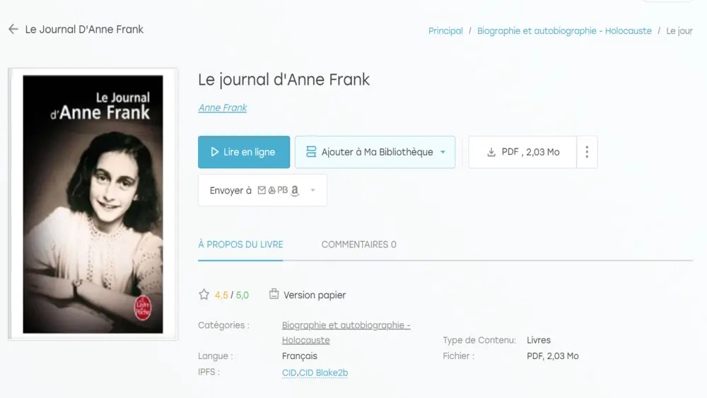 Le Journal d'Anne Frank — Anne Frank