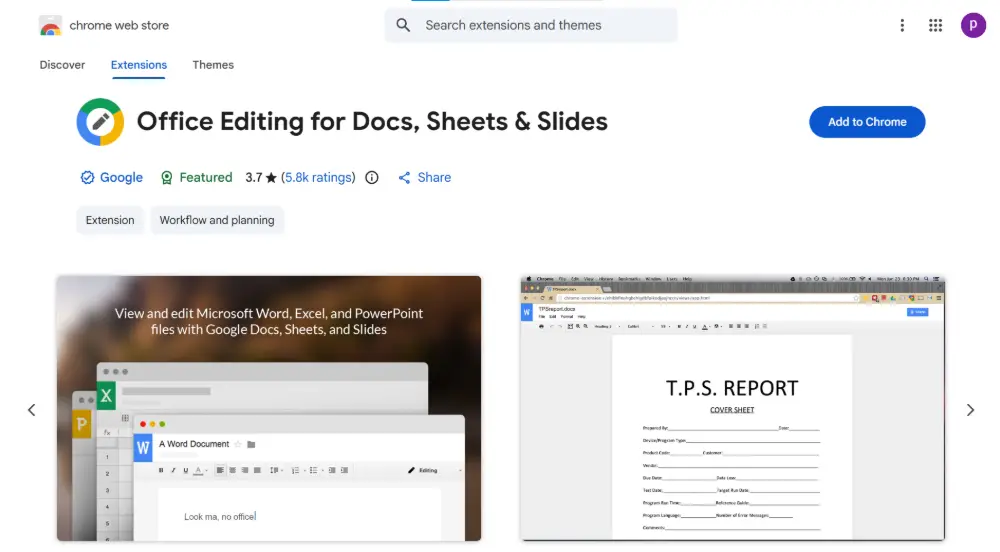 Step 1: Install the Google Docs Offline extension