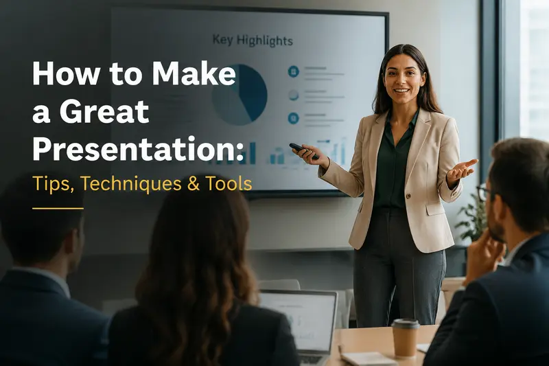 How to Make a Great Presentation: Tips, Techniques & Tools