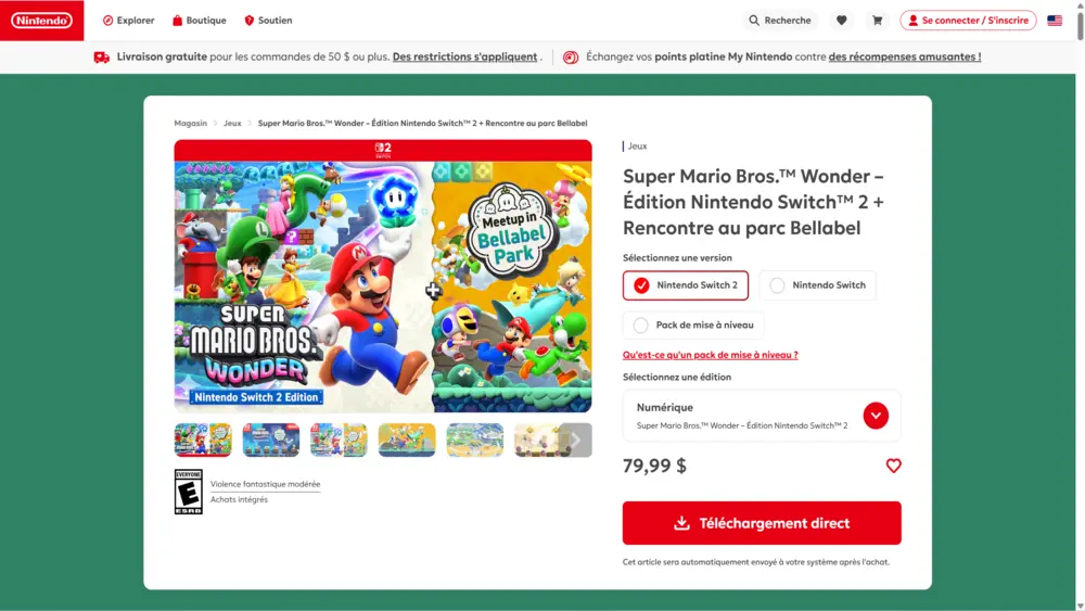 Super Mario Bros. Wonder (Édition Switch 2)