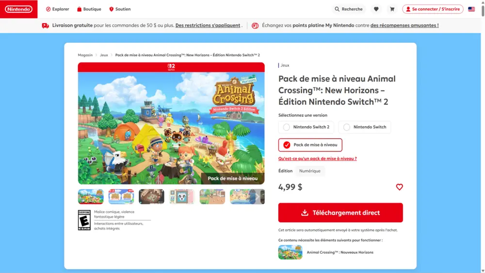 Animal Crossing : New Horizons (Édition Switch 2)
