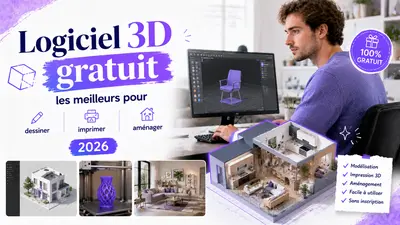 Logiciel 3D gratuit : les meilleurs pour dessiner, imprimer et aménager (2026)