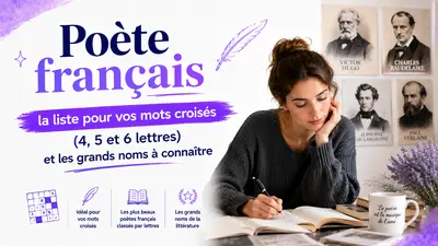 Poète français : solutions mots croisés (4, 5, 6 lettres) et grands poètes