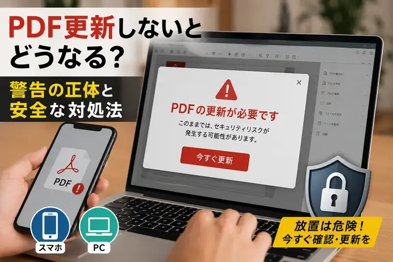 PDF更新しないとどうなる?警告の正体と安全な対処法【スマホ・スマホ】