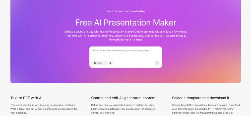  Slidesgo AI