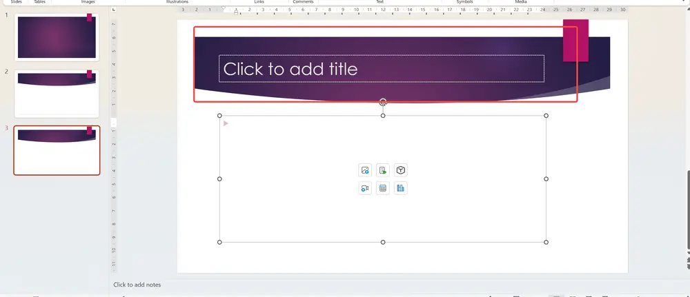 Adding concise titles and bullet points to a slide