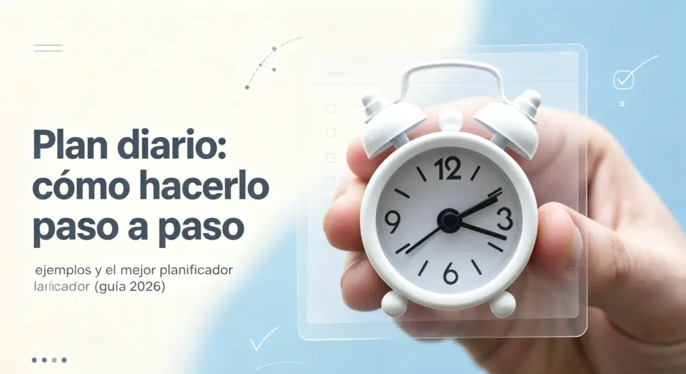 Plan diario: cómo hacerlo paso a paso, ejemplos y el mejor planificador (guía 2026)