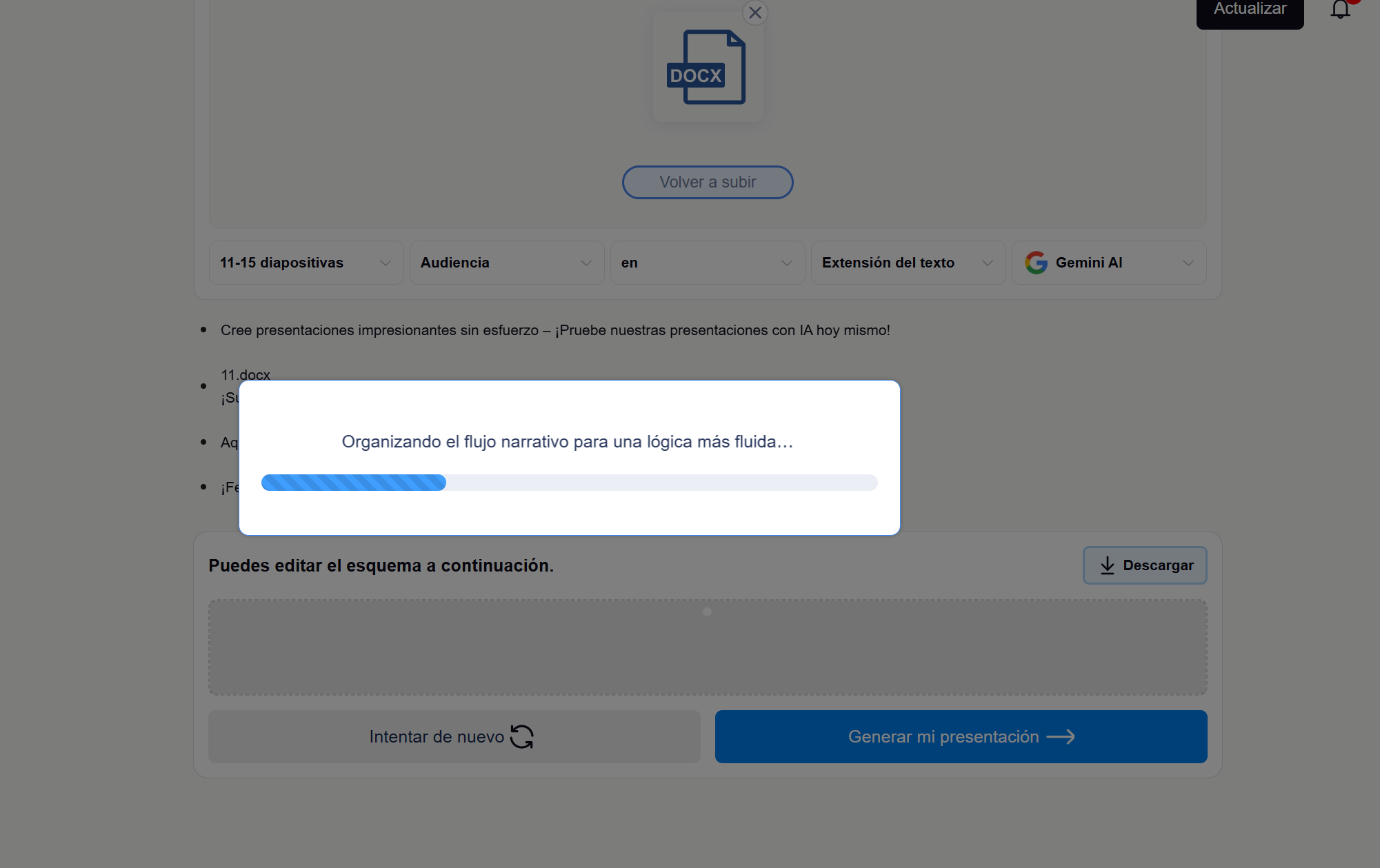 ステップ2：SmallpptのAIがWordの内容を解析する