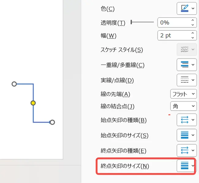 	
矢印の終点
