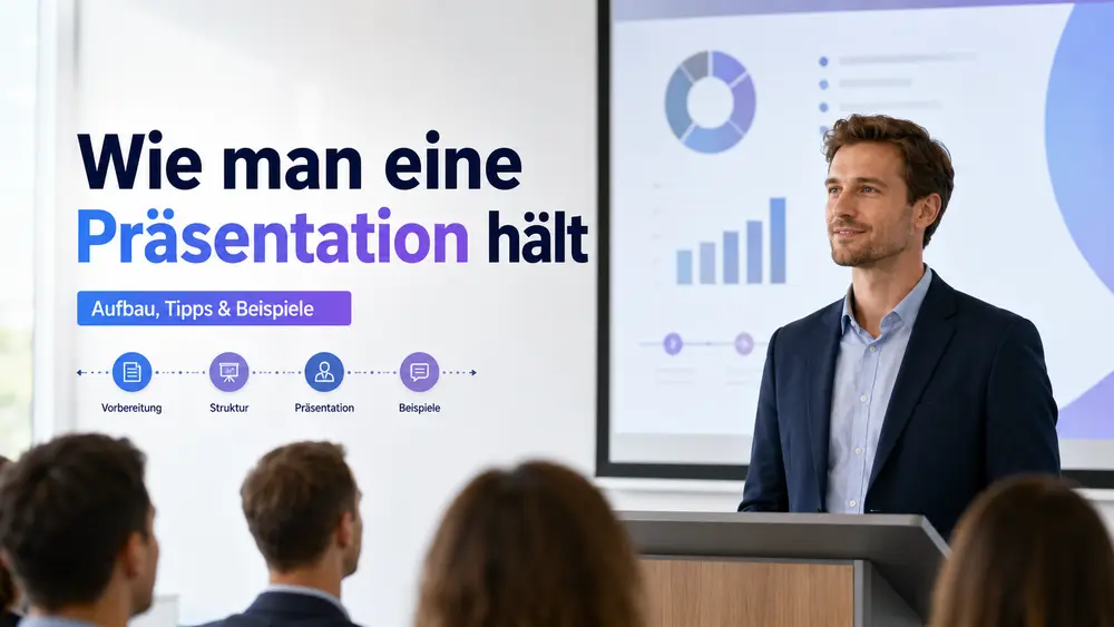 Wie man eine Präsentation hält: Aufbau, Tipps & Beispiele